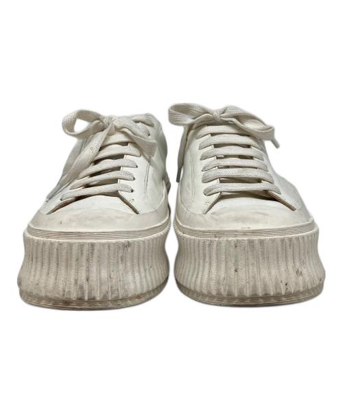 JIL SANDER（ジルサンダー）JIL SANDER (ジルサンダー) プラットフォームスニーカー ホワイト サイズ:37の古着・服飾アイテム
