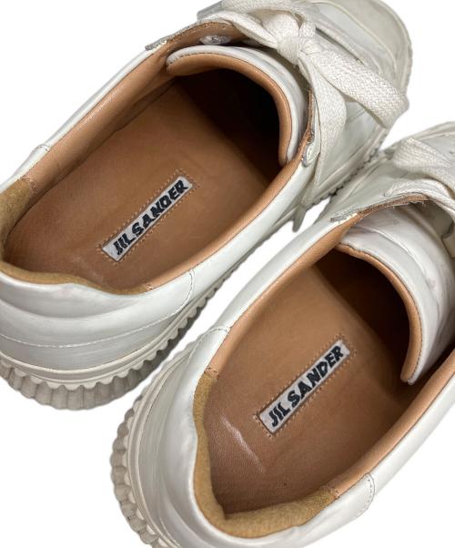 JIL SANDER（ジルサンダー）JIL SANDER (ジルサンダー) プラットフォームスニーカー ホワイト サイズ:37の古着・服飾アイテム