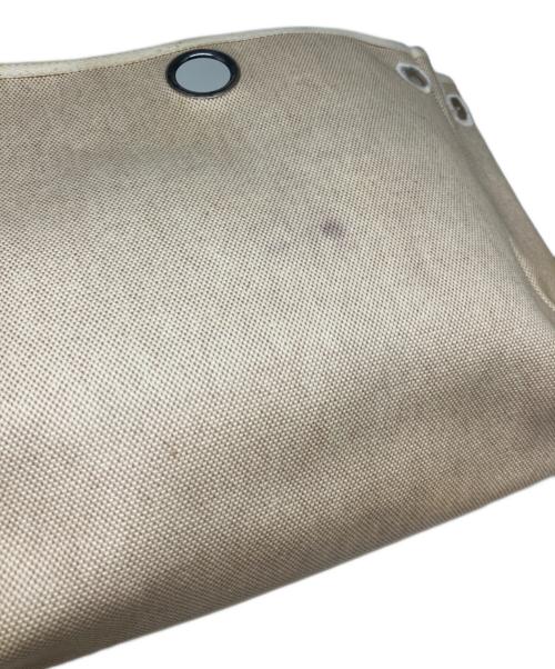 HERMES（エルメス）HERMES (エルメス) キャンバスバッグ ベージュ×ブラックの古着・服飾アイテム