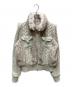 LAGUA GEM（ラグアジェム）の古着「CABLE KNIT FAUX FUR ブルゾン」｜グレー