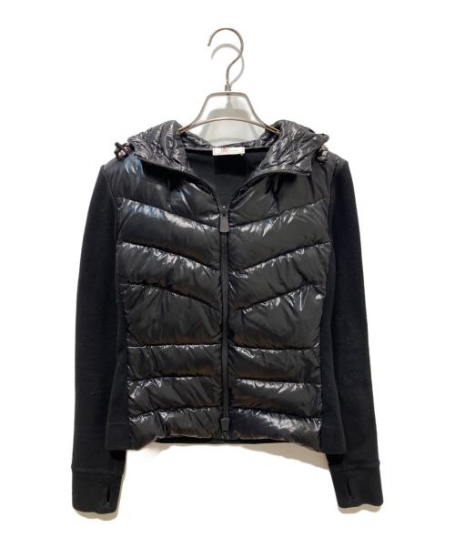 MONCLER GRENOBLE（モンクレール グルノーブル）MONCLER GRENOBLE (モンクレール グルノーブル) MAGLIA CARDIGAN 切替ダウンパーカー ブラック サイズ:ーの古着・服飾アイテム
