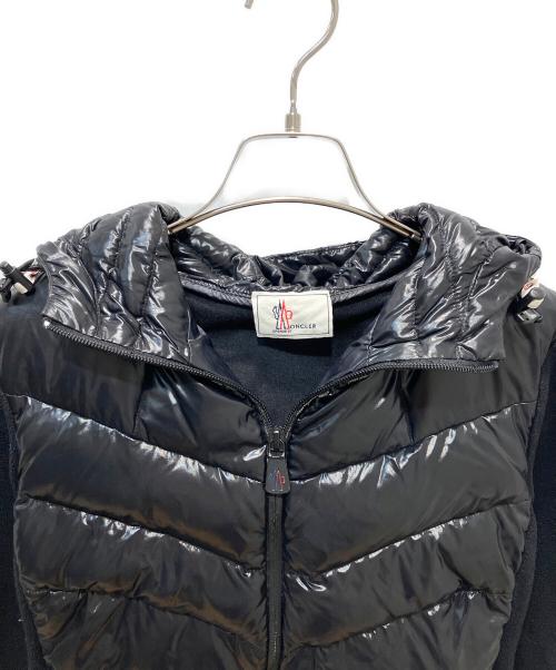 MONCLER GRENOBLE（モンクレール グルノーブル）MONCLER GRENOBLE (モンクレール グルノーブル) MAGLIA CARDIGAN 切替ダウンパーカー ブラック サイズ:ーの古着・服飾アイテム