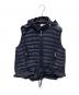 MONCLER（モンクレール）の古着「MAGLIA GILET ダウン切替フリルベスト」｜ネイビー