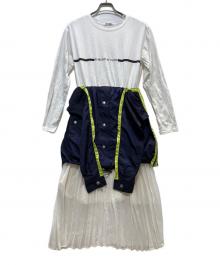 Snidel（スナイデル）の古着「ワンピース」｜ネイビー×ホワイト