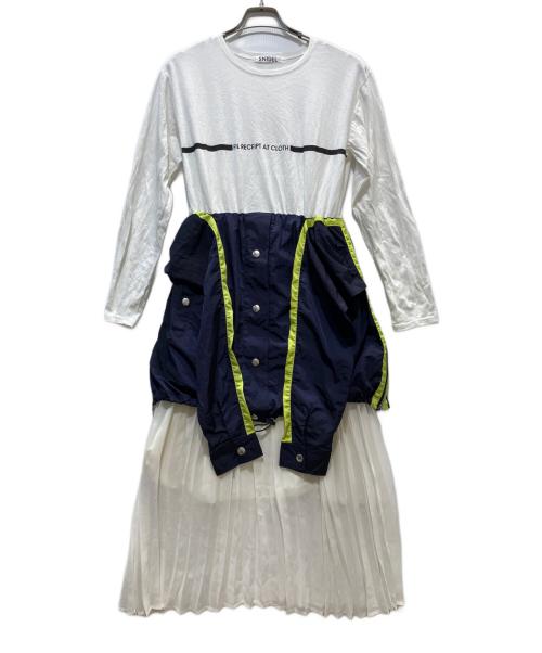 Snidel（スナイデル）Snidel (スナイデル) ワンピース ネイビー×ホワイト サイズ:Fの古着・服飾アイテム
