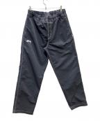 stussyステューシー）の古着「NYLON FOLSOM BEACH PANT ナイロンパンツ」｜ブラック