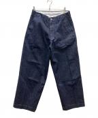 UNIVERSAL PRODUCTS.ユニバーサルプロダクツ）の古着「NO TUCK WIDE DENIM TROUSERS」｜インディゴ