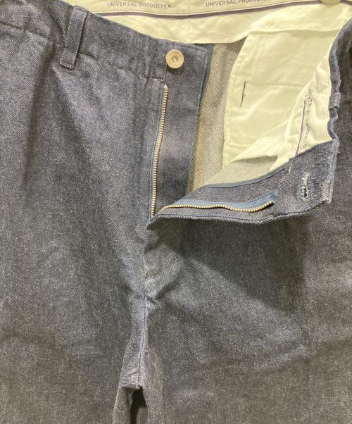 UNIVERSAL PRODUCTS.（ユニバーサルプロダクツ）UNIVERSAL PRODUCTS. (ユニバーサルプロダクツ) NO TUCK WIDE DENIM TROUSERS インディゴ サイズ:SIZE　3の古着・服飾アイテム