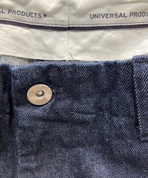 UNIVERSAL PRODUCTS.（ユニバーサルプロダクツ）UNIVERSAL PRODUCTS. (ユニバーサルプロダクツ) NO TUCK WIDE DENIM TROUSERS インディゴ サイズ:SIZE　3の古着・服飾アイテム