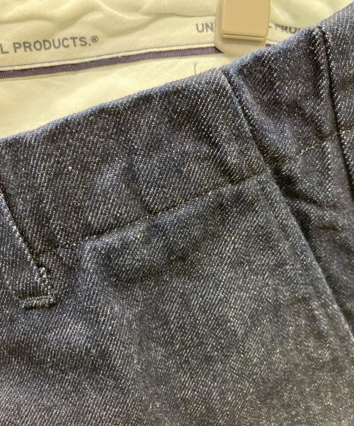 UNIVERSAL PRODUCTS.（ユニバーサルプロダクツ）UNIVERSAL PRODUCTS. (ユニバーサルプロダクツ) NO TUCK WIDE DENIM TROUSERS インディゴ サイズ:SIZE　3の古着・服飾アイテム