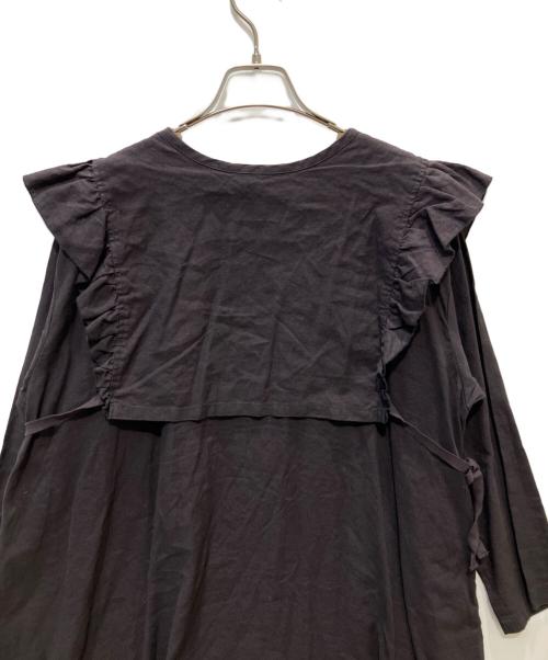 nest Robe（ネストローブ）nest Robe (ネストローブ) UpcycleLino リネンコットン レイヤードタッチ2wayワンピース ブラック サイズ:FREEの古着・服飾アイテム