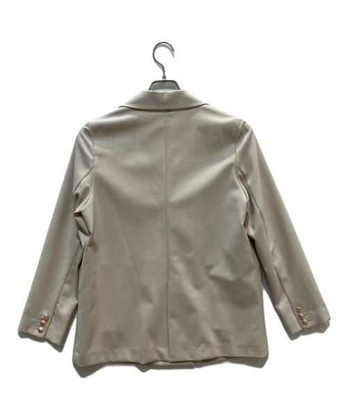 NATURAL BEAUTY BASIC（ナチュラルビューティーベーシック）NATURAL BEAUTY BASIC (ナチュラルビューティーベーシック) リネンライクダブルブレストボクシージャケット ベージュ サイズ:Mの古着・服飾アイテム