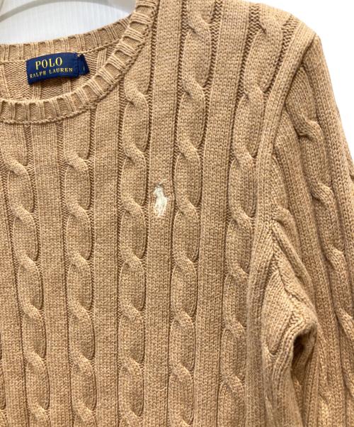 POLO RALPH LAUREN（ポロ・ラルフローレン）POLO RALPH LAUREN (ポロ・ラルフローレン) アランニット ブラウン サイズ:SPの古着・服飾アイテム