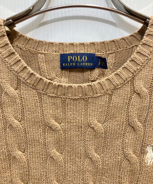 POLO RALPH LAUREN（ポロ・ラルフローレン）POLO RALPH LAUREN (ポロ・ラルフローレン) アランニット ブラウン サイズ:SPの古着・服飾アイテム