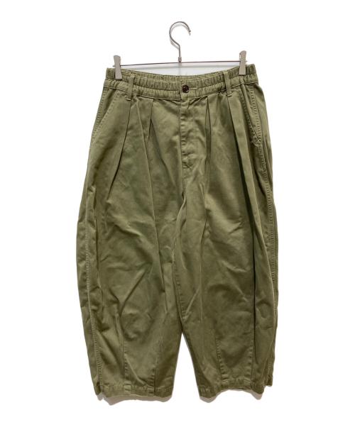HARVESTY（ハーベスティー）HARVESTY (ハーベスティー) チノクロス サーカスパンツ グリーン サイズ:1の古着・服飾アイテム