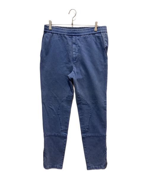 GUCCI（グッチ）GUCCI (グッチ) ヴィンテージウオッシュ ヘリンボーンサイドジップパンツ ブルー サイズ:SIZE　44の古着・服飾アイテム