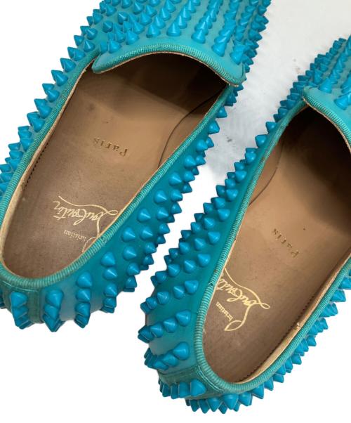 Christian Louboutin（クリスチャン・ルブタン）Christian Louboutin (クリスチャン・ルブタン) スタッズローファー ブルー サイズ:42の古着・服飾アイテム