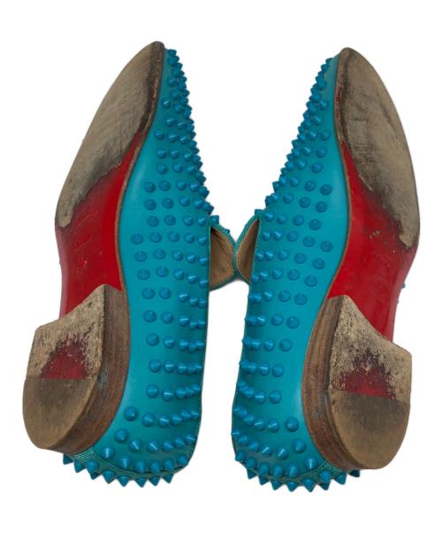 Christian Louboutin（クリスチャン・ルブタン）Christian Louboutin (クリスチャン・ルブタン) スタッズローファー ブルー サイズ:42の古着・服飾アイテム