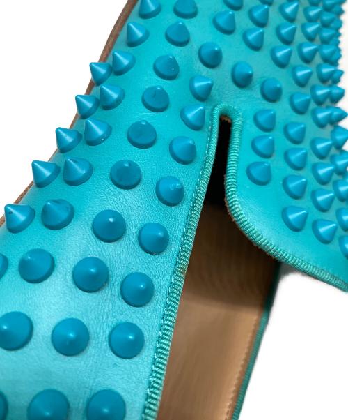 Christian Louboutin（クリスチャン・ルブタン）Christian Louboutin (クリスチャン・ルブタン) スタッズローファー ブルー サイズ:42の古着・服飾アイテム