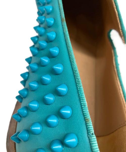Christian Louboutin（クリスチャン・ルブタン）Christian Louboutin (クリスチャン・ルブタン) スタッズローファー ブルー サイズ:42の古着・服飾アイテム