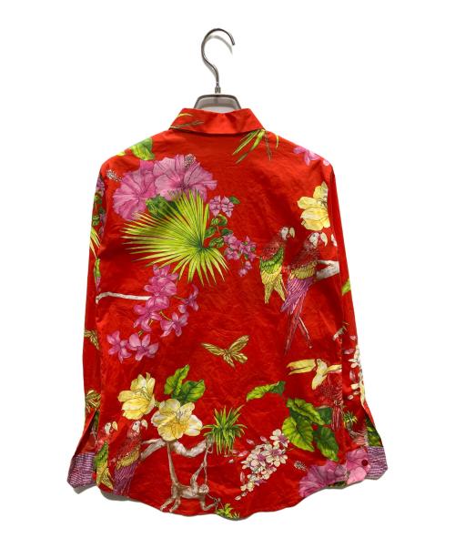 ETRO（エトロ）ETRO (エトロ) フラワー アニマルプリントシャツ レッド サイズ:38の古着・服飾アイテム