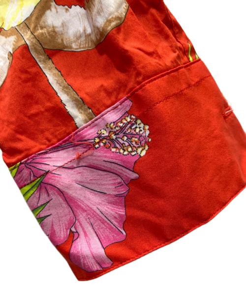 ETRO（エトロ）ETRO (エトロ) フラワー アニマルプリントシャツ レッド サイズ:38の古着・服飾アイテム