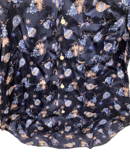 tricot COMME des GARCONS（トリココムデギャルソン）tricot COMME des GARCONS (トリココムデギャルソン) グレーププリントシャツ ネイビー サイズ:Sの古着・服飾アイテム
