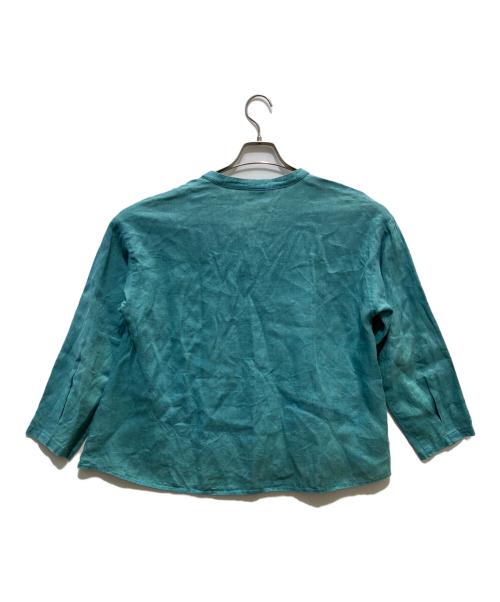 nofl（ノフル）nofl (ノフル) リネンスキッパーブラウス グリーン サイズ:SIZE　M-Ⅼの古着・服飾アイテム