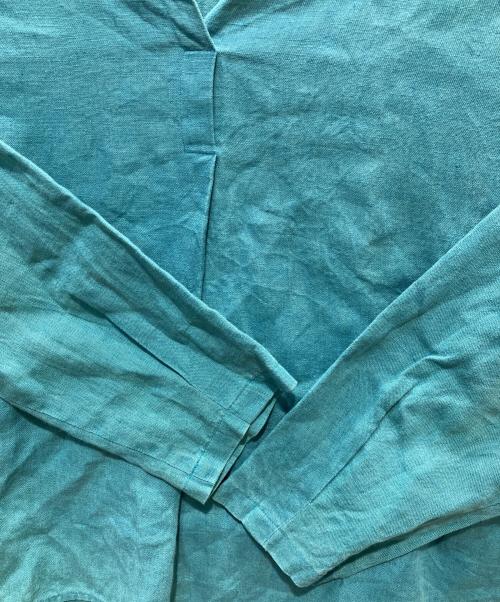 nofl（ノフル）nofl (ノフル) リネンスキッパーブラウス グリーン サイズ:SIZE　M-Ⅼの古着・服飾アイテム