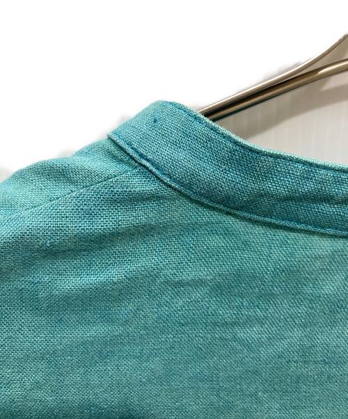 nofl（ノフル）nofl (ノフル) リネンスキッパーブラウス グリーン サイズ:SIZE　M-Ⅼの古着・服飾アイテム