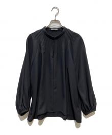 theory luxe（セオリーリュクス）の古着「ピンタックブラウス」｜ブラック