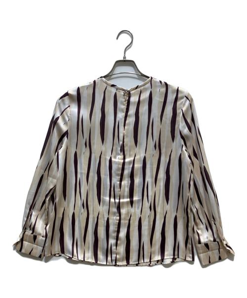 theory luxe（セオリーリュクス）theory luxe (セオリーリュクス) 総柄ブラウス アイボリー×ブラウン サイズ:SIZE　40の古着・服飾アイテム