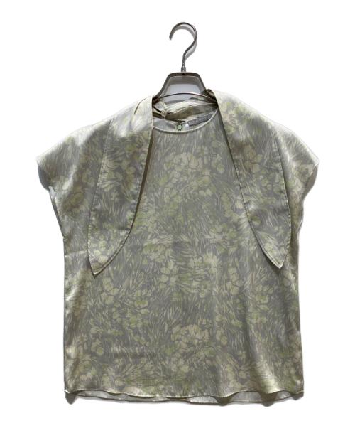 theory luxe（セオリーリュクス）theory luxe (セオリーリュクス) 総柄ブラウス グリーン サイズ:SIZE　40の古着・服飾アイテム