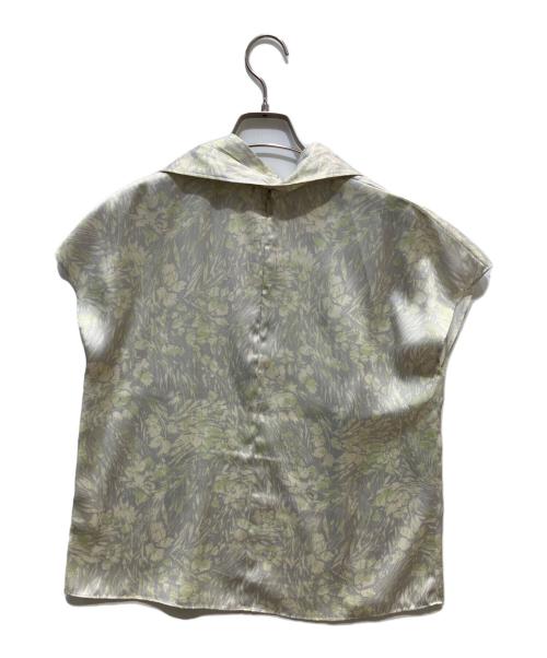 theory luxe（セオリーリュクス）theory luxe (セオリーリュクス) 総柄ブラウス グリーン サイズ:SIZE　40の古着・服飾アイテム