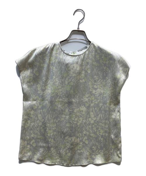 theory luxe（セオリーリュクス）theory luxe (セオリーリュクス) 総柄ブラウス グリーン サイズ:SIZE　40の古着・服飾アイテム