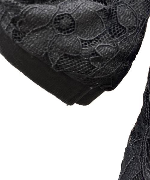 FRED PERRY（フレッドペリー）FRED PERRY (フレッドペリー) Lace Overlay Dress レースポロシャツワンピース ブラック サイズ:SIZE 36の古着・服飾アイテム