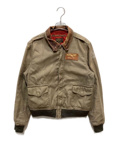 AVIREX（アヴィレックス）AVIREX (アヴィレックス) A-2 フライトジャケット グリーン サイズ:38の古着・服飾アイテム