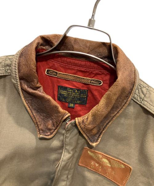 AVIREX（アヴィレックス）AVIREX (アヴィレックス) A-2 フライトジャケット グリーン サイズ:38の古着・服飾アイテム