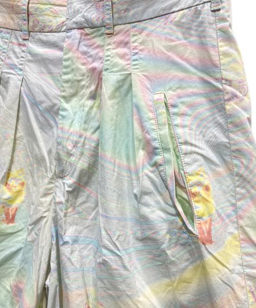 maison kitsune（メゾンキツネ）MAISON KITSUNE (メゾンキツネ) LARGE PLEATED ブルー サイズ:36の古着・服飾アイテム