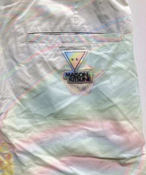 maison kitsune（メゾンキツネ）MAISON KITSUNE (メゾンキツネ) LARGE PLEATED ブルー サイズ:36の古着・服飾アイテム