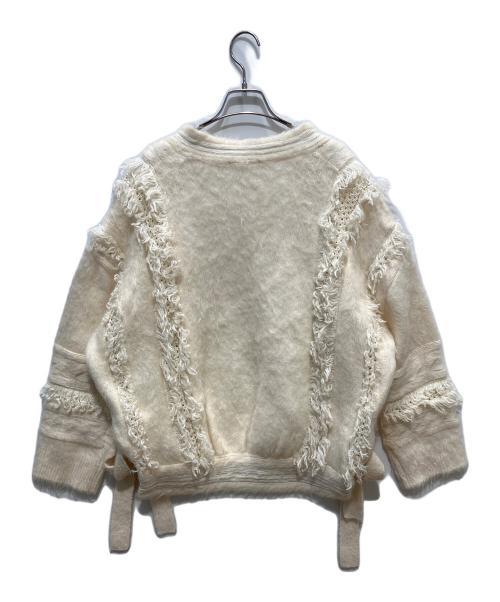 Snidel（スナイデル）Snidel (スナイデル) モヘアレースニットコート カーディガン ベージュ サイズ:FREEの古着・服飾アイテム