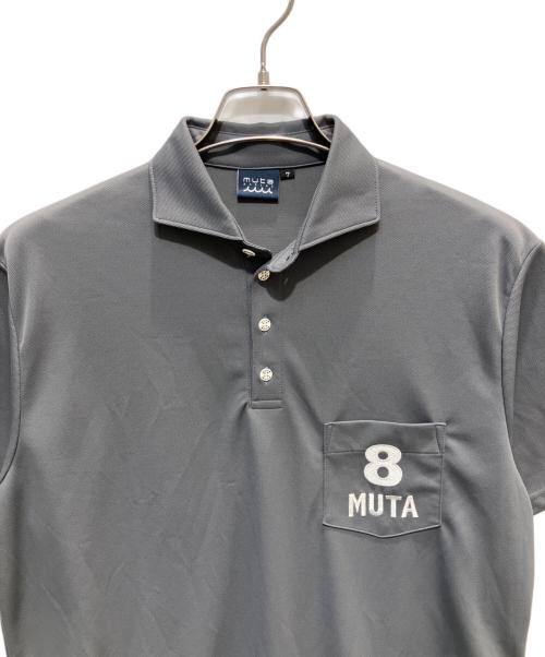muta MARINE（ムータマリン）muta MARINE (ムータマリン) ヘムリブ ポロシャツ (8MUTA) グレー サイズ:7の古着・服飾アイテム