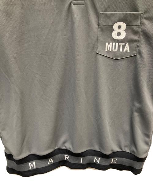 muta MARINE（ムータマリン）muta MARINE (ムータマリン) ヘムリブ ポロシャツ (8MUTA) グレー サイズ:7の古着・服飾アイテム