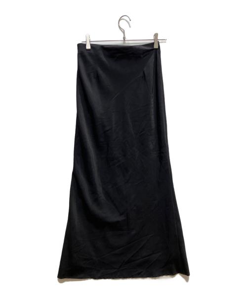 Louren（ローレン）louren (ローレン) thin satin narrow skirt ブラック サイズ:Mの古着・服飾アイテム