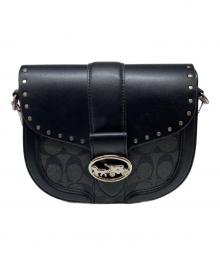 COACH（コーチ）の古着「ジョージー サドル バッグ」｜ブラック