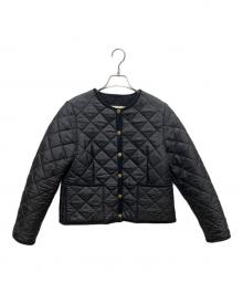 Traditional Weatherwear（トラディショナルウェザーウェア）の古着「ノーカラーキルティングジャケット」｜ブラック