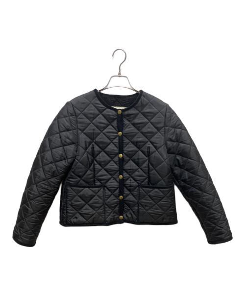 Traditional Weatherwear（トラディショナルウェザーウェア）Traditional Weatherwear (トラディショナルウェザーウェア) ノーカラーキルティングジャケット ブラック サイズ:34の古着・服飾アイテム