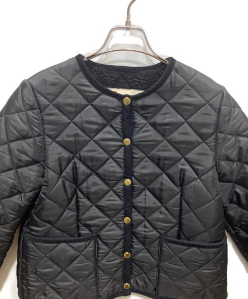 Traditional Weatherwear（トラディショナルウェザーウェア）Traditional Weatherwear (トラディショナルウェザーウェア) ノーカラーキルティングジャケット ブラック サイズ:34の古着・服飾アイテム