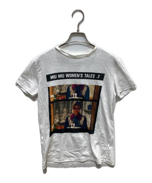 MIU MIU（ミュウミュウ）MIU MIU (ミュウミュウ) WOMEN'S TALES Tシャツ ホワイト サイズ:Sの古着・服飾アイテム