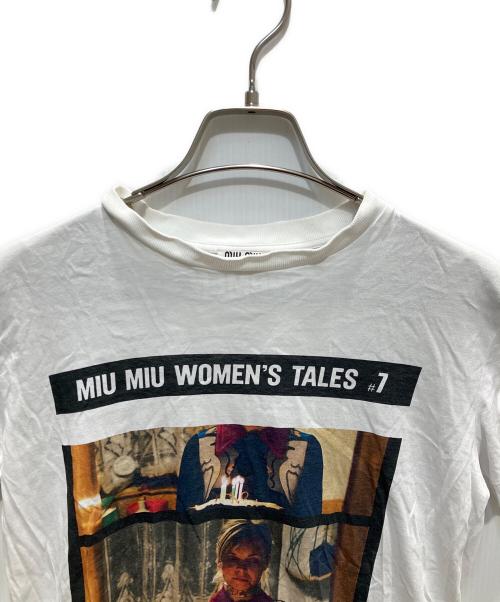 MIU MIU（ミュウミュウ）MIU MIU (ミュウミュウ) WOMEN'S TALES Tシャツ ホワイト サイズ:Sの古着・服飾アイテム